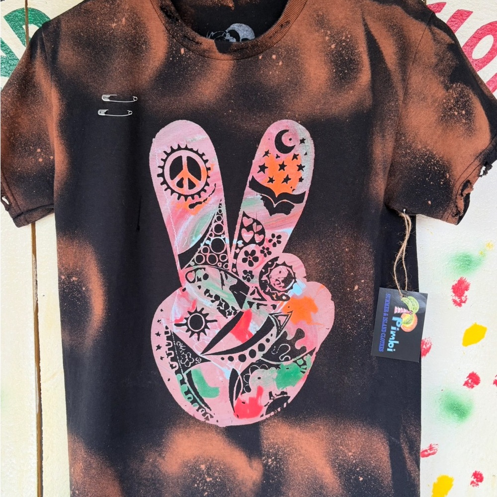Peace Sign Graphic Kids T-Shirt - Picture 3 of 6